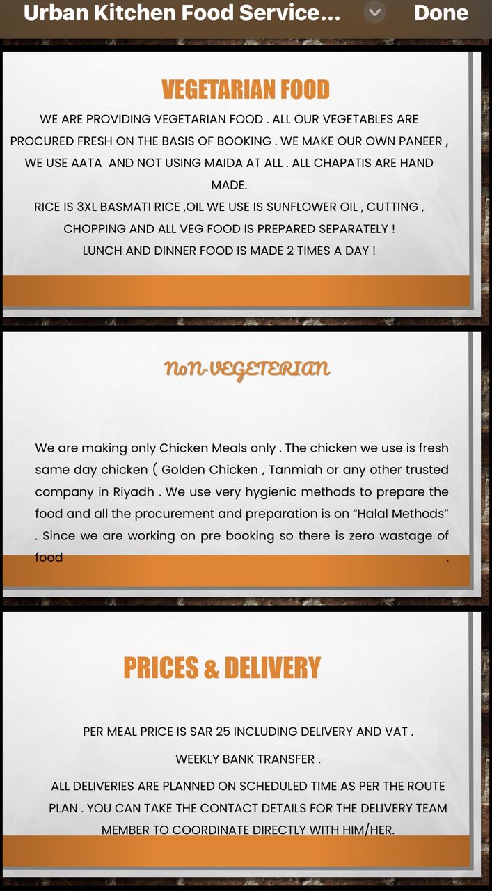 Riyadh, Food, SAR 25,  URBAN KITCHEN TIFFEN SERVICE