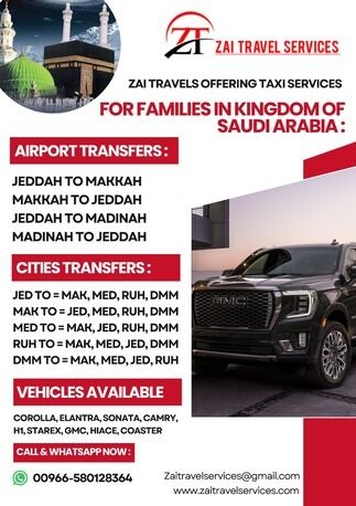 Makkah, Pick Up & Drop Off, MAKKAH TO MADINAH TAXI SERVICE FOR FAMILIES   Zaitravelservices.com