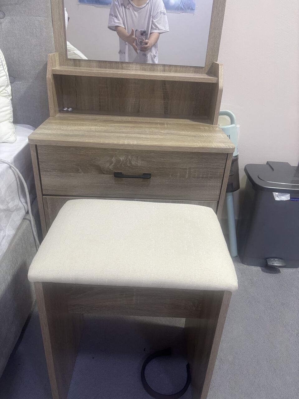 Hofuf, Furniture, SAR 300,  Dresser With Mirror And Chair Stool