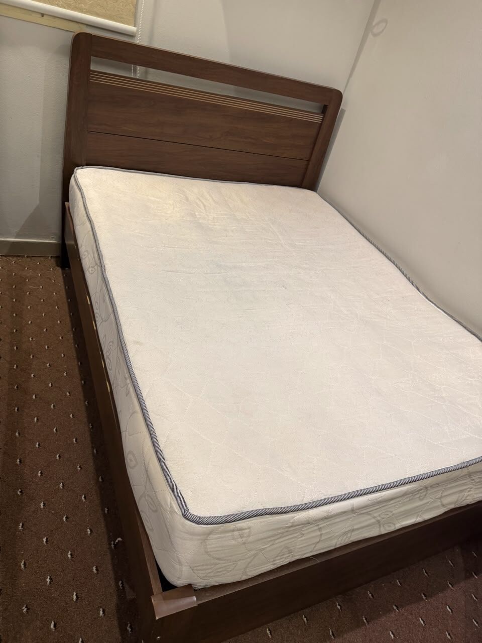 Riyadh, Furniture, SAR 300,  Queen Size Bed With Mattress  ( 140cmx190cm )