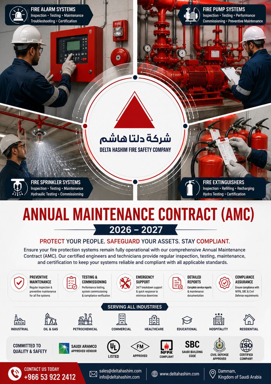 Dammam, Appliance Repair, AMC - Annual Maintenance Contract For Fire Fighting & Fire Alarm