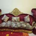 SAR 499,  Sofa Set + Glass Side Table (almost New)