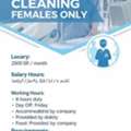 Hospital Cleaner Females Only