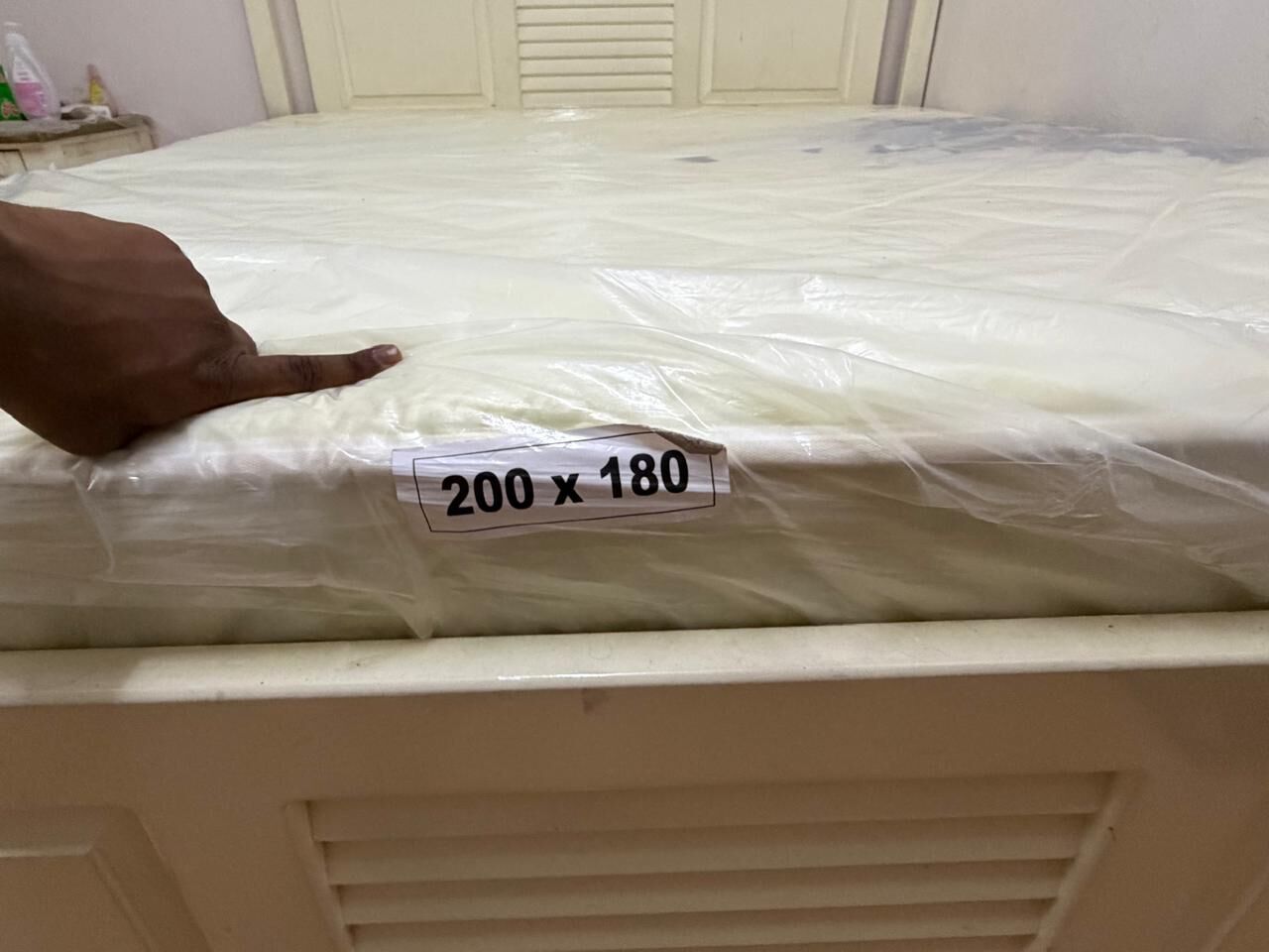 Al Adama, Furniture, SAR 550,  Queen Size Bed (200x180cm )+ Medical Mattress For Sale &ndash; 550 SAR