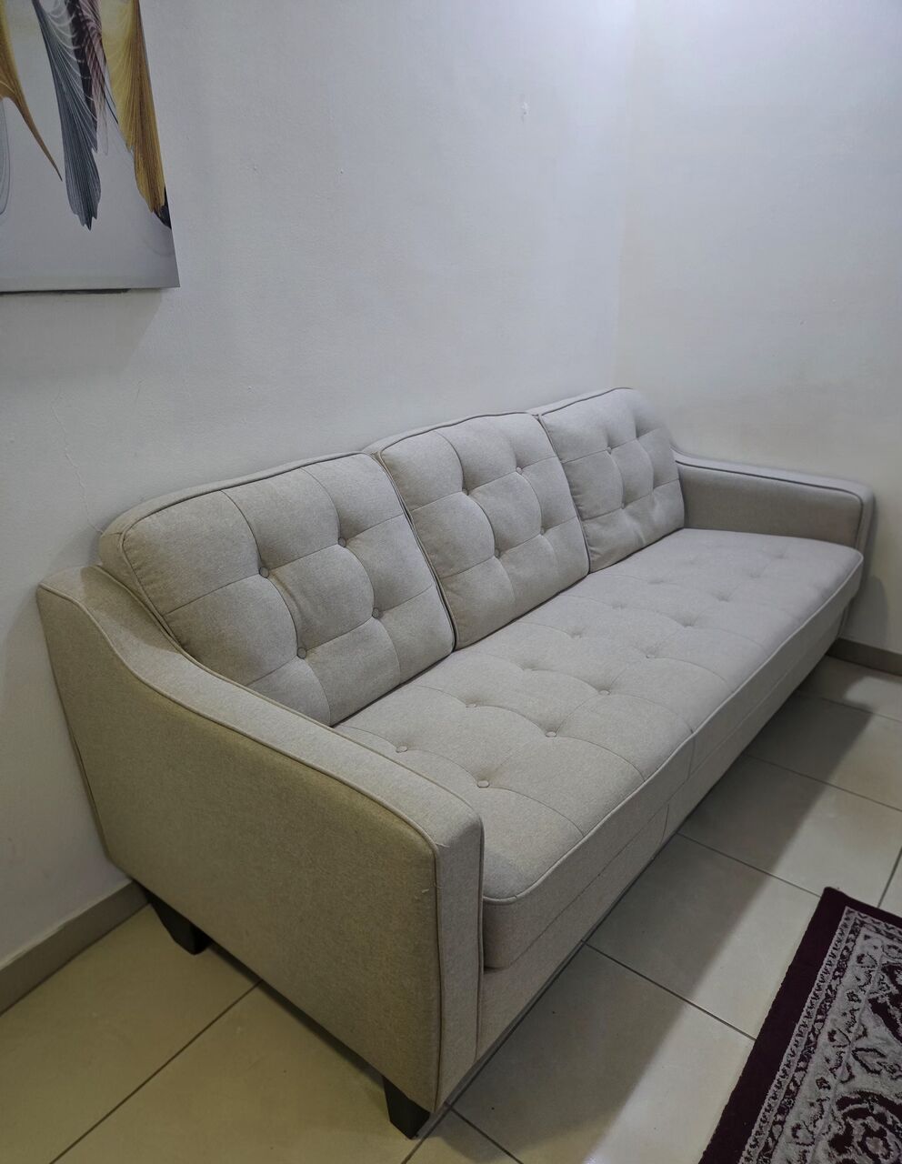 Khobar, Furniture, SAR 1000,  Home Center Modern 3-Seater Sofa &ndash; Excellent Condition