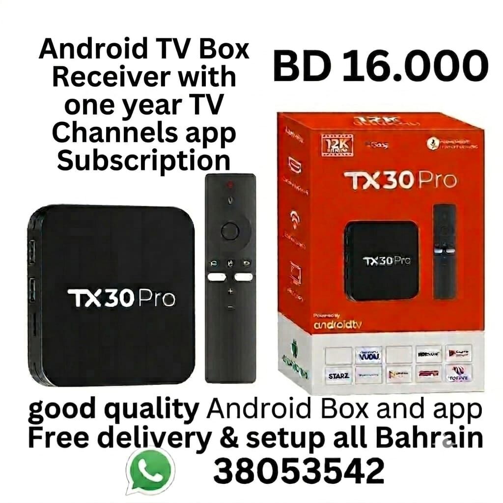 Manama, Electronics, BHD 16,  Android TV Box Receiver With Tv Channels App One Year Subscription