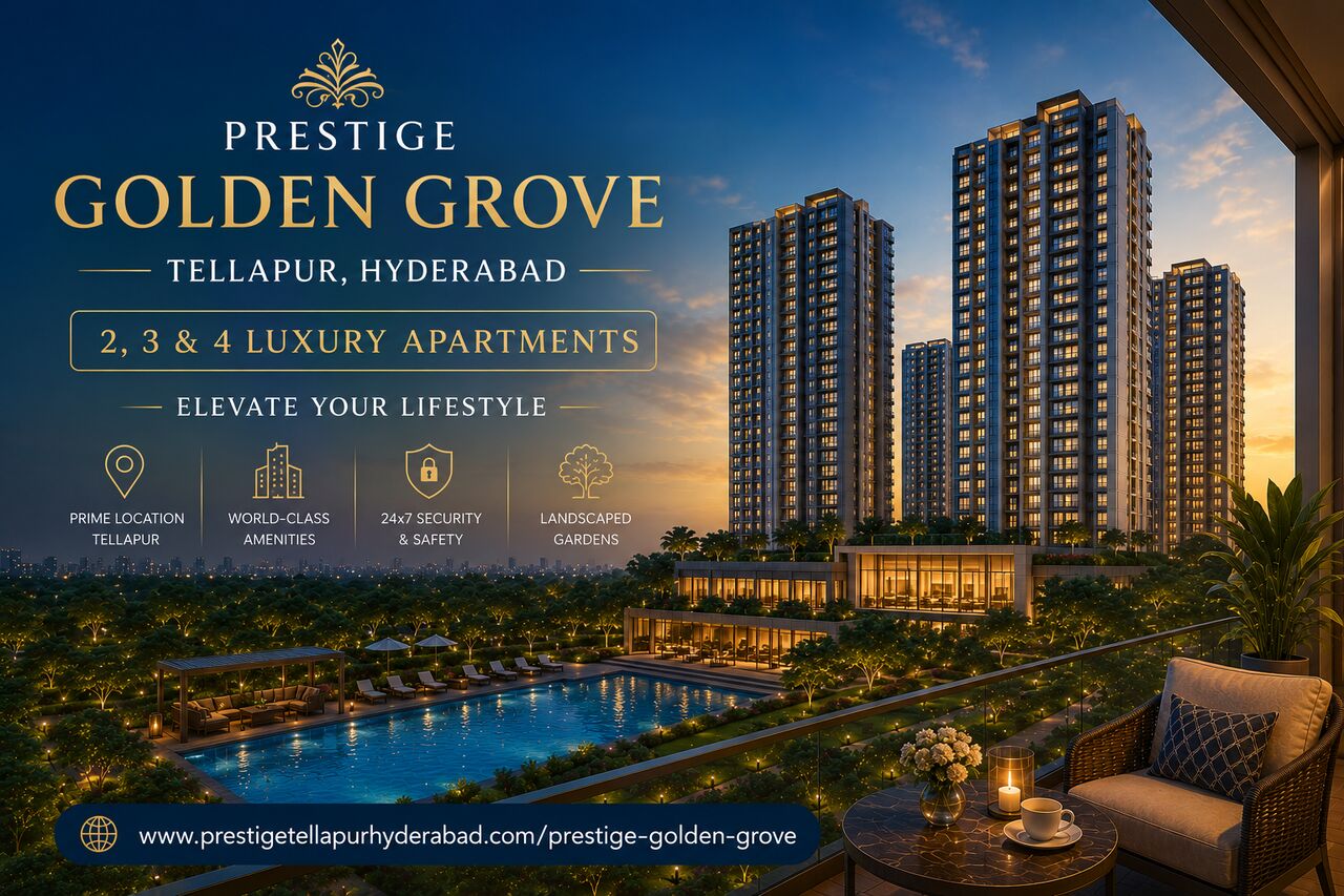 Hyderabad, Real Estate For Sale, INR 9000000,  2 BR,  Prestige Golden Grove Tellapur Hyderabad - Designed For Modern Lifestyles.