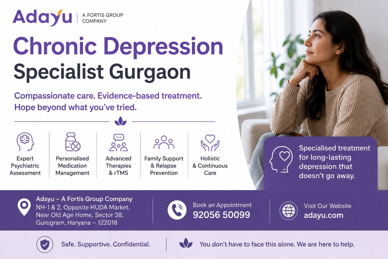 Gurugram, Health, Chronic Depression Specialist Gurgaon | Adayu