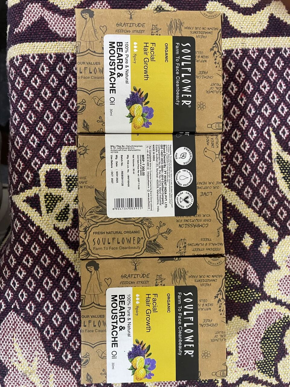 Al Rakah Al Janubiyah, Health & Beauty Items, SAR 30,  Beard And Mustache Oil (Soul Flower Brand)