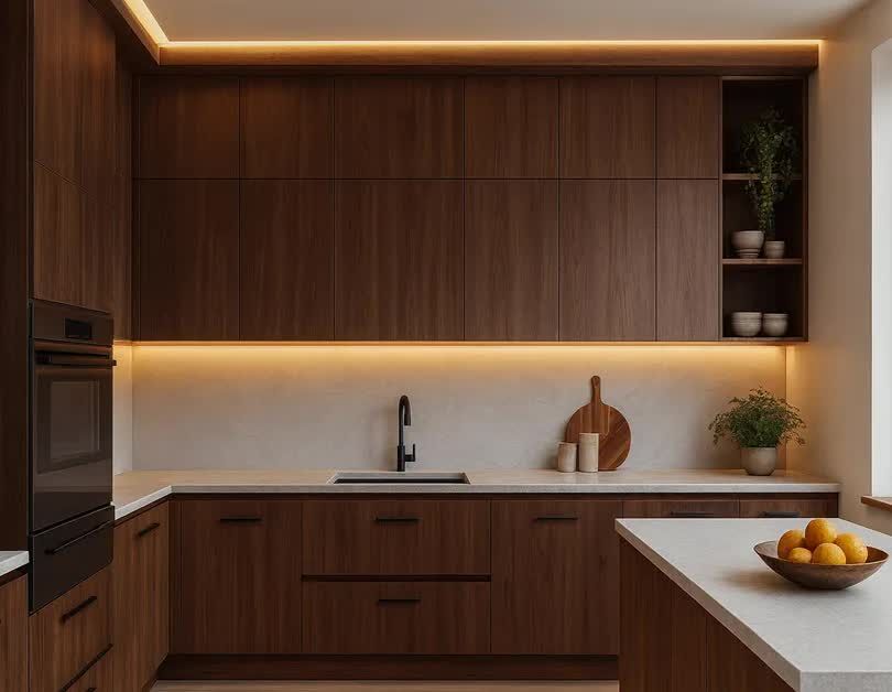 New York, Business, Stylish Wooden Kitchen Cabinet With Custom Designs