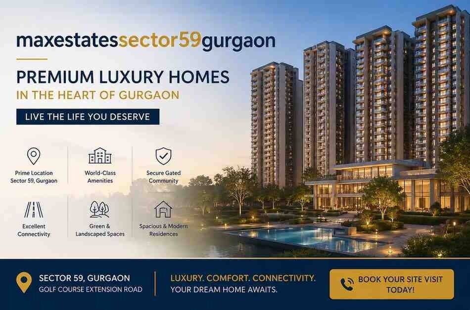 Gurgaon, Apartments, Flats, Houses & Villas, Furnished,  59 Sq. Meter,  MaxEstatesSector59Gurgaon &ndash; Premium Homes For Modern Living