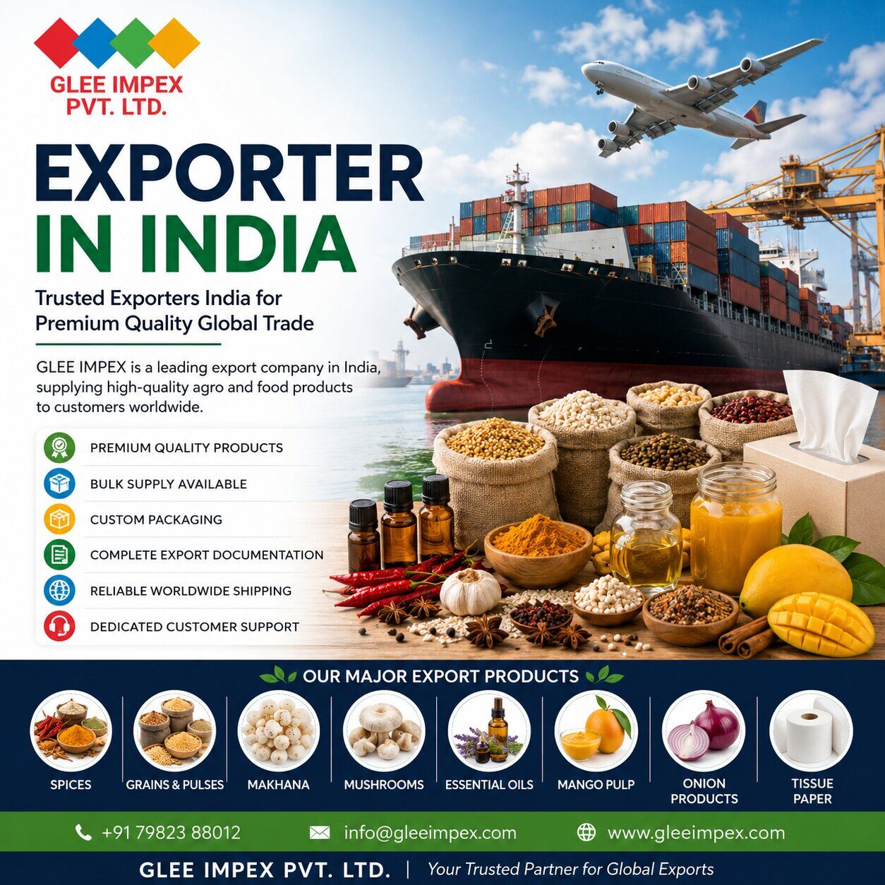 Mumbai, Food, Exporter In India | Exporters India | Trusted Global Export Company | GLEE IMPEX