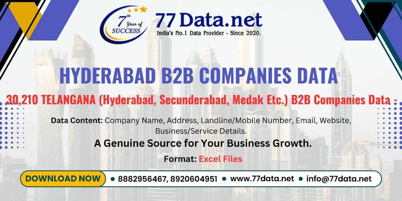 Hyderabad, Business, Get List Of 30000+ Companies In Hyderabad With Free Sample Data