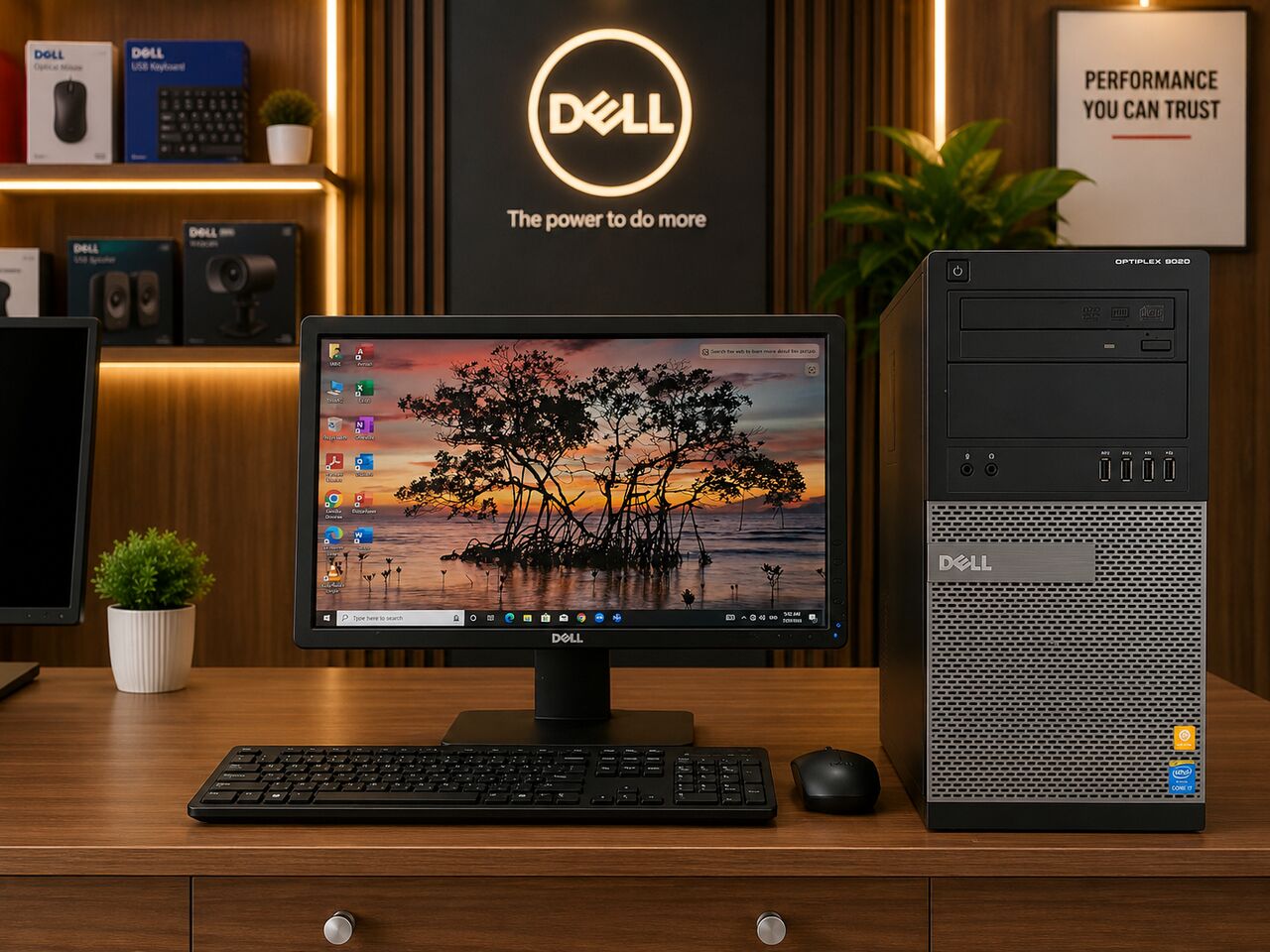 Riffa, Computers, BHD 57,  DELL OptiPlex Tower 8GB RAM 120GB SSD 19&rsquo;Inch Monitor 57.99 BD Only