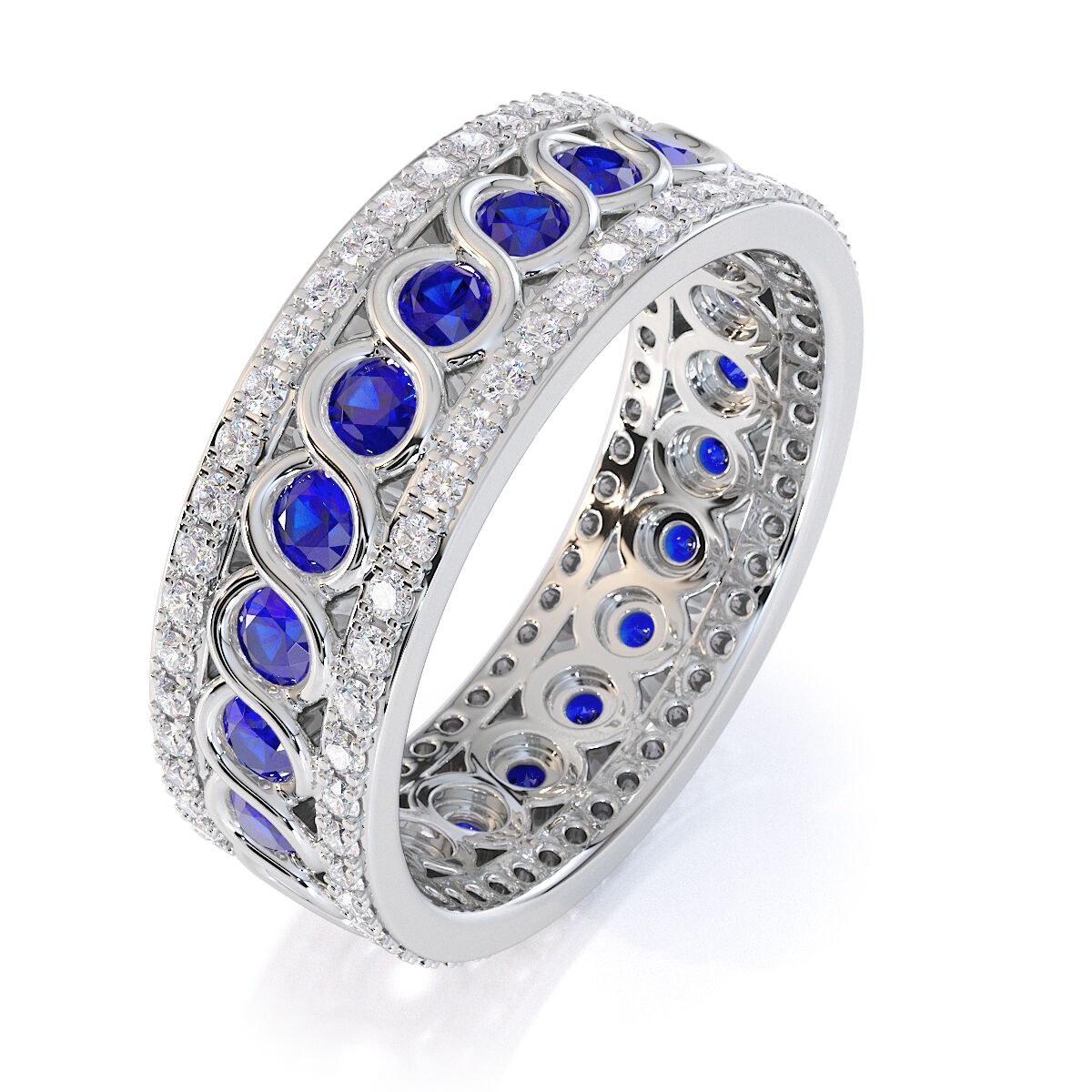 Mississauga, Jewelry, Blue Sapphire Eternity Band White Gold