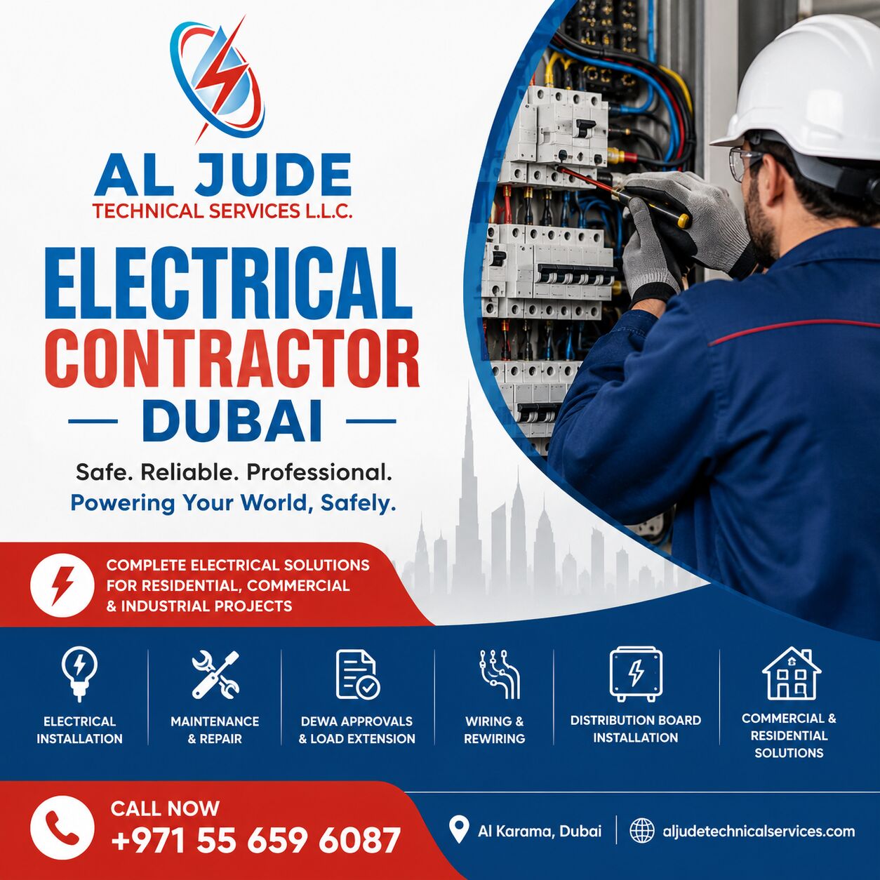 Dubai, Construction, Electrical Contractor Dubai | AL JUDE Technical Services