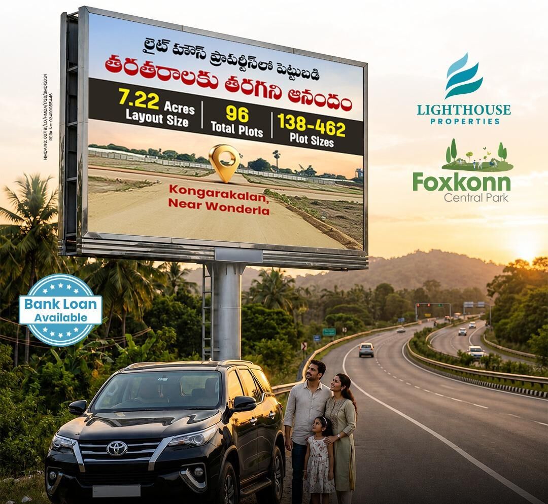 Hyderabad, Residential Plots, INR 35000,  150 Sq. Yard,  Foxkonn Central Park &ndash; Premium Open Plots In Adibatla