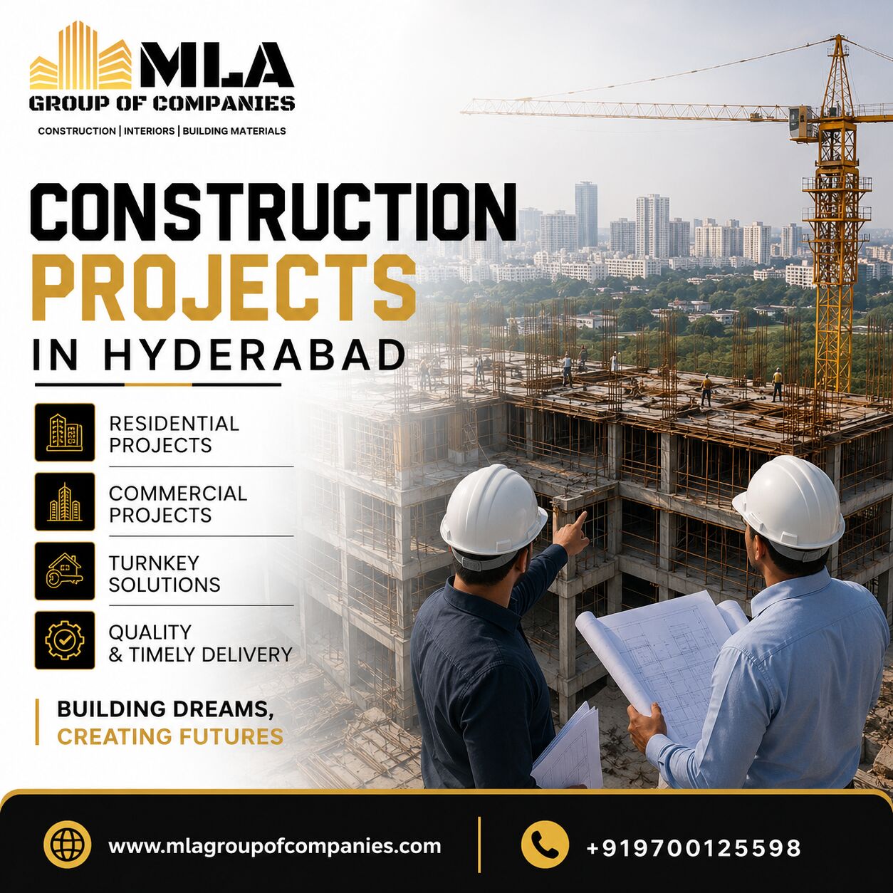 Hyderabad, Construction, Construction Projects In Hyderabad | MLA Group Of Companies