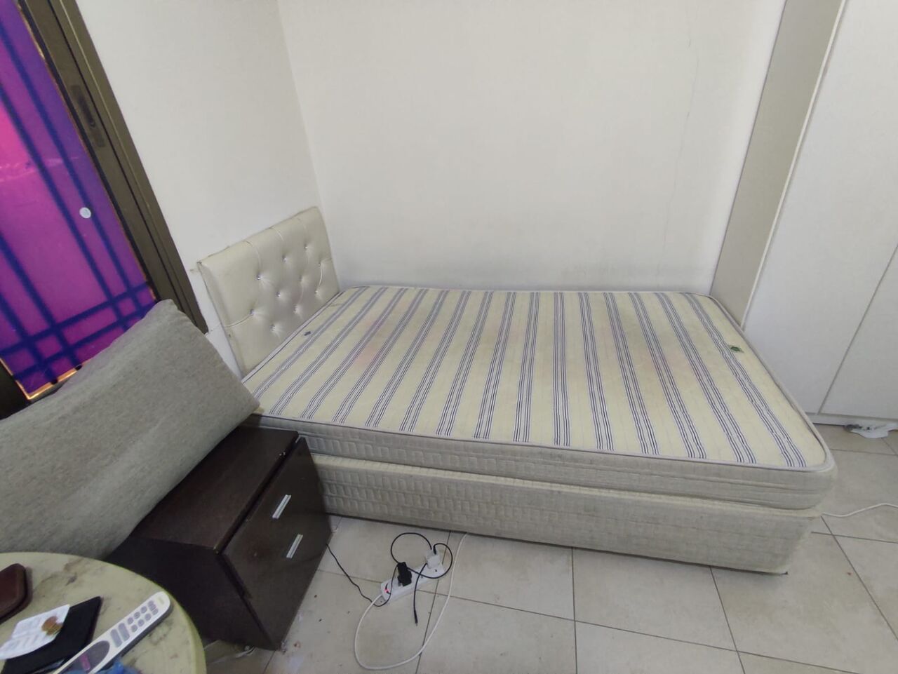 Khobar, Furniture, SAR 250,  Spring Bed With Frame And Side Table