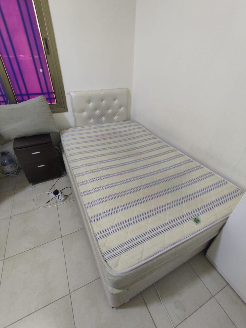 Khobar, Furniture, SAR 250,  Spring Bed With Frame And Side Table