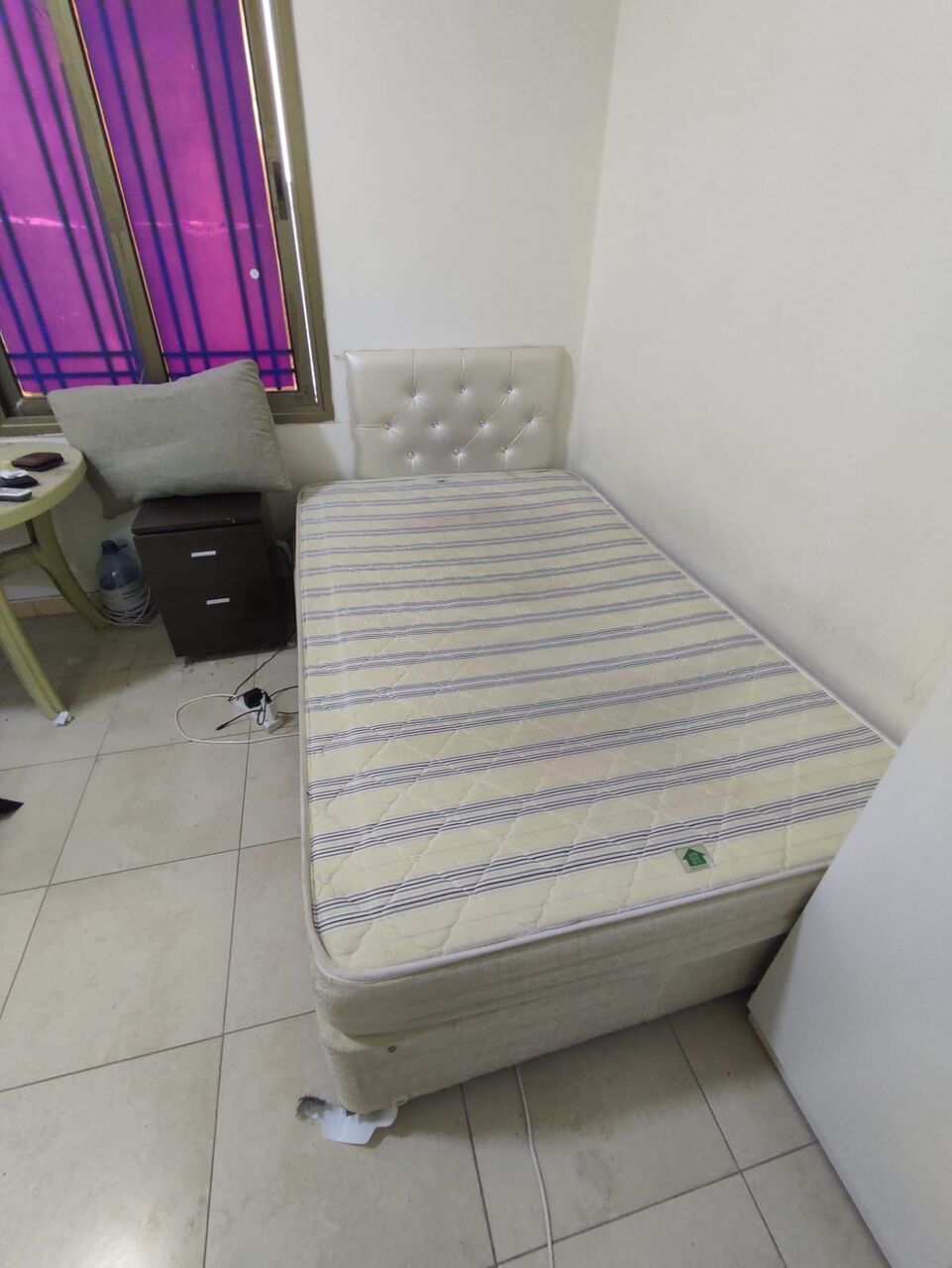 Khobar, Furniture, SAR 250,  Spring Bed With Frame And Side Table