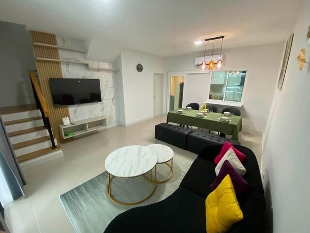 Bangkok, Villas, THB 40000,  18 Sq. Feet,  HR 10274 Townhome For Rent, 2 Floors, 3 Bedrooms, Pleno Sukhumvit-Bangna 3, Fully