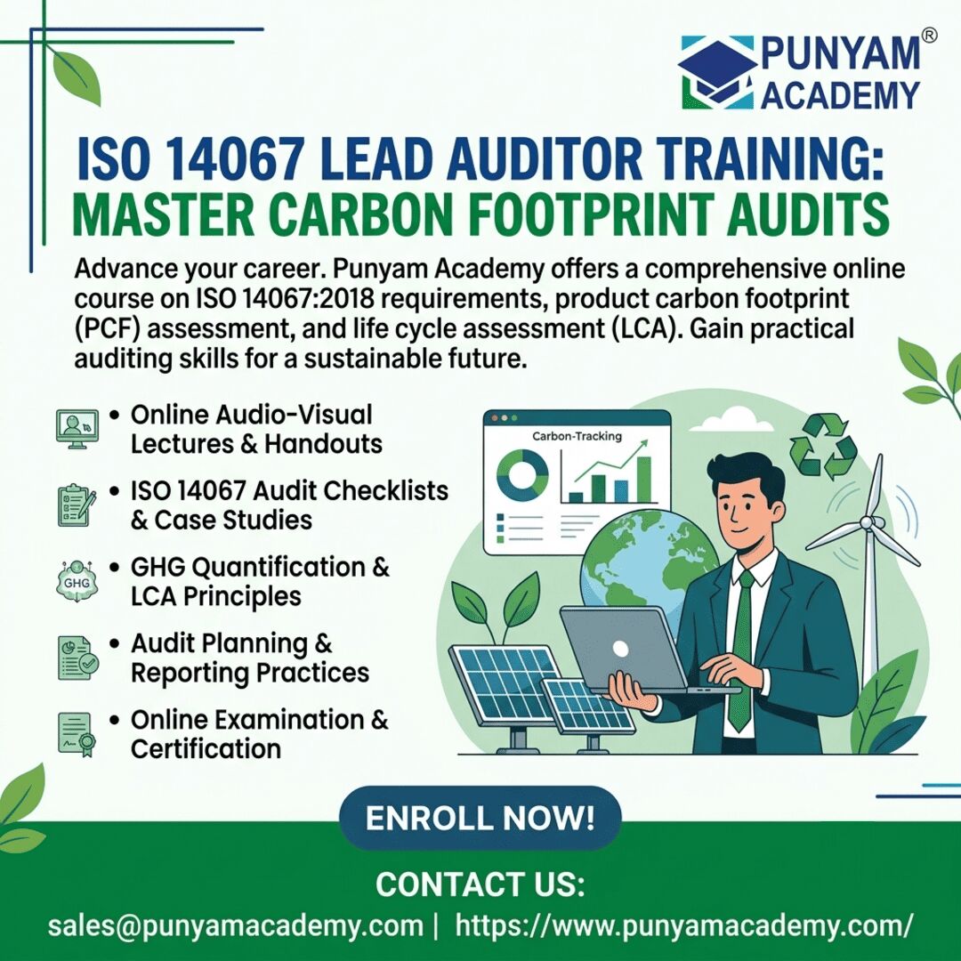 Los Angeles, Business, Online ISO 14067:2018 Lead Auditor Course For Sustainability Professionals