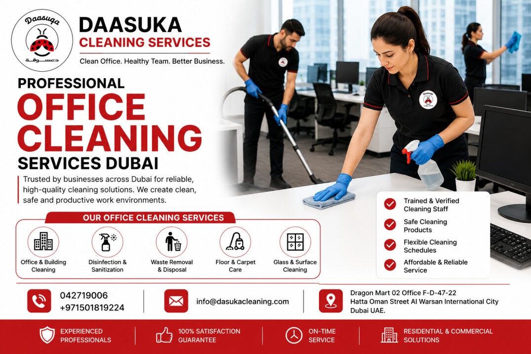 Dubai, Cleaning, Professional Office Cleaning Services Dubai For Clean & Productive Workspaces