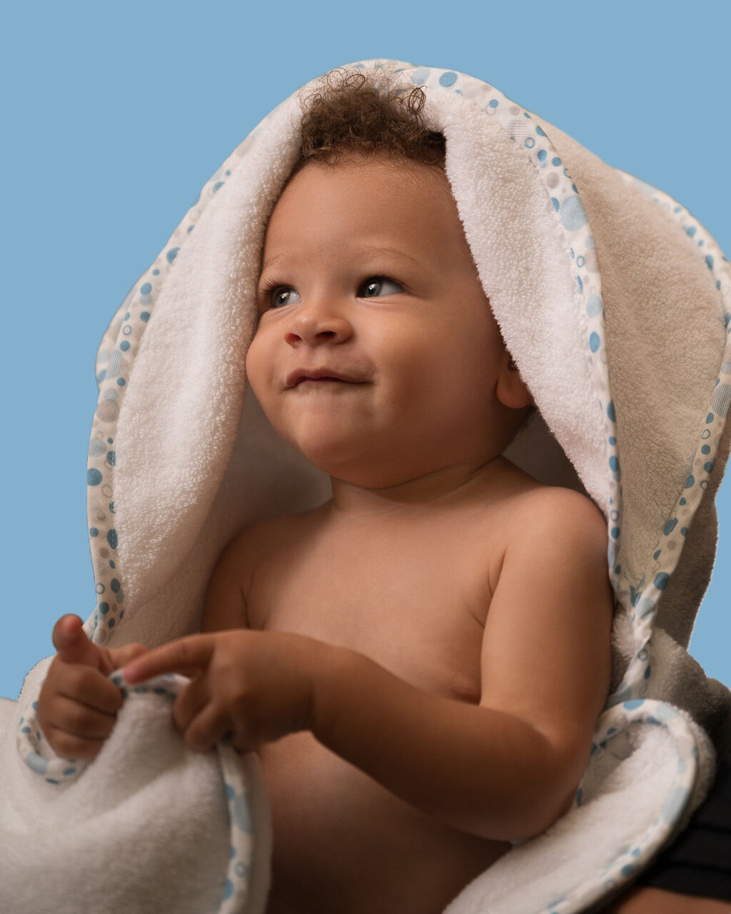 New York, Clothing & Accessories, USD 184,  Buy Luxury Blue Hooded Baby Towel For Newborn Bath Care