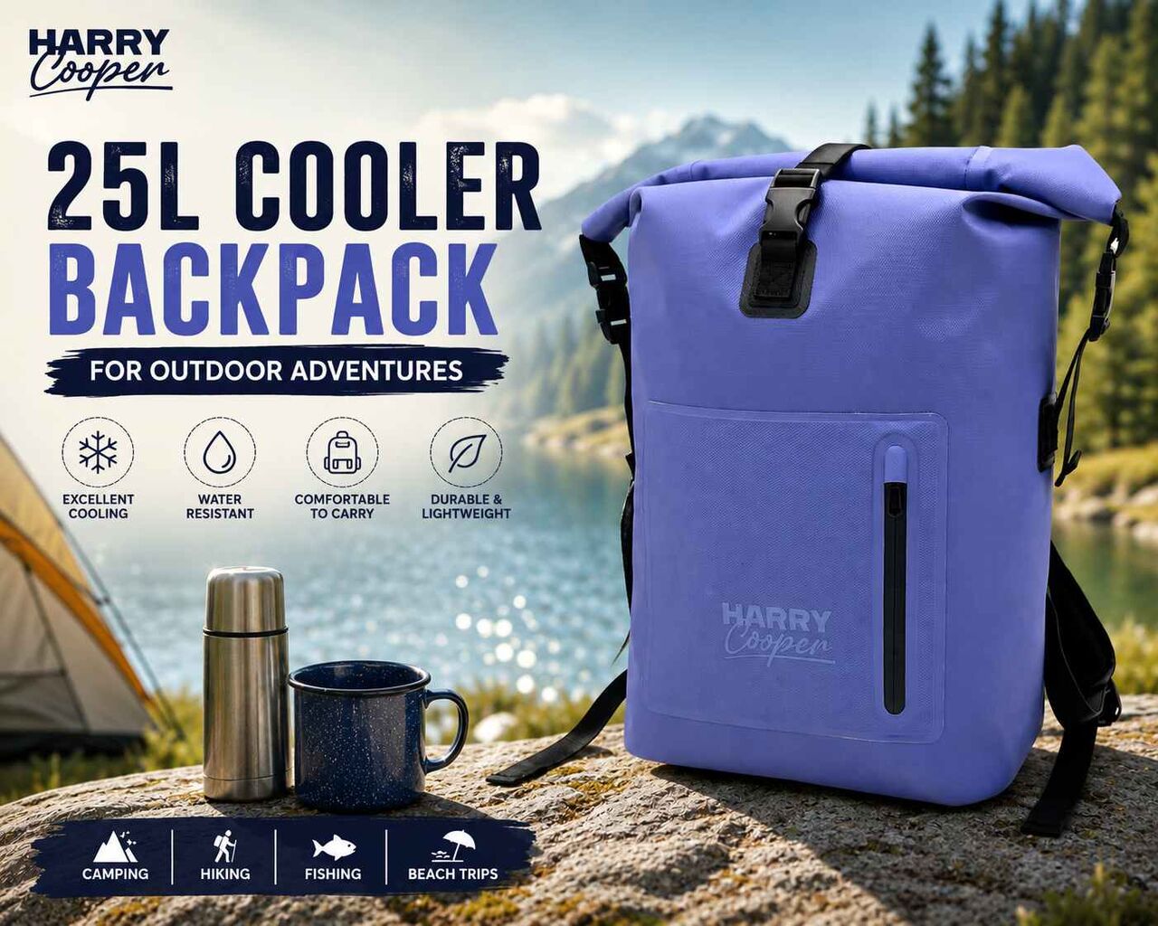 Sydney, Clothing & Accessories, AUD 110,  25L Cooler Backpack For Outdoor Adventures | Harry Cooper
