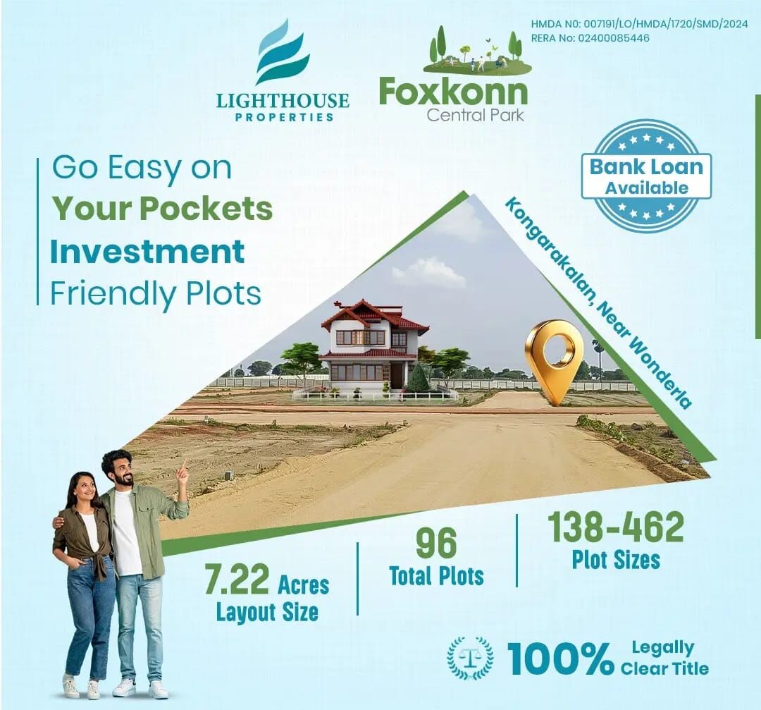 Hyderabad, Residential Plots, INR 35000,  138 Sq. Yard,  HMDA & RERA APPROVED OPEN PLOTS FOR SALE @ADIBATLA