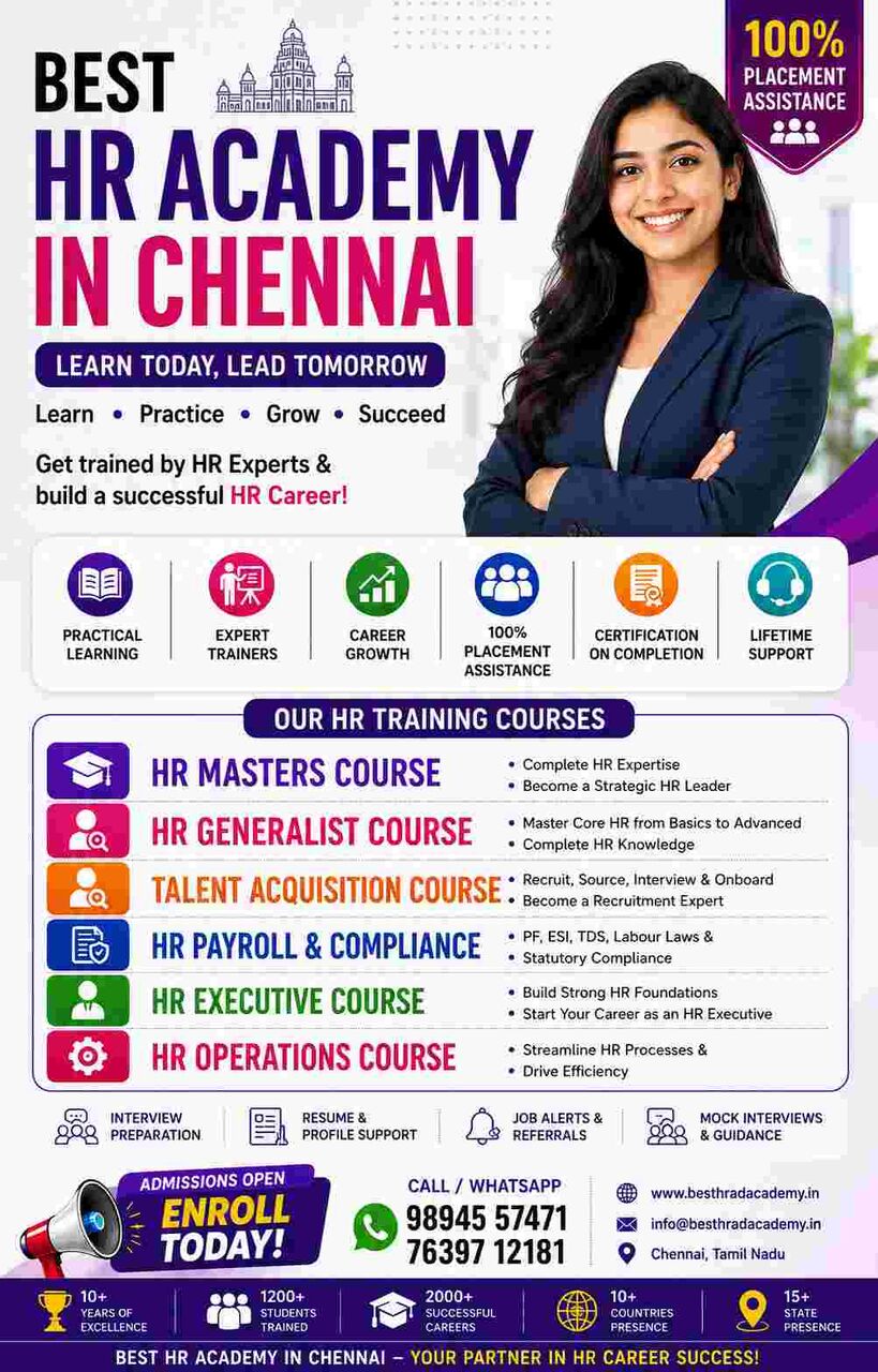 Chennai, Education, Best Hr Academy In Chennai