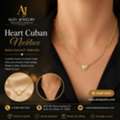 Stunning Heart Cuban Necklace By Alev Jewelry
