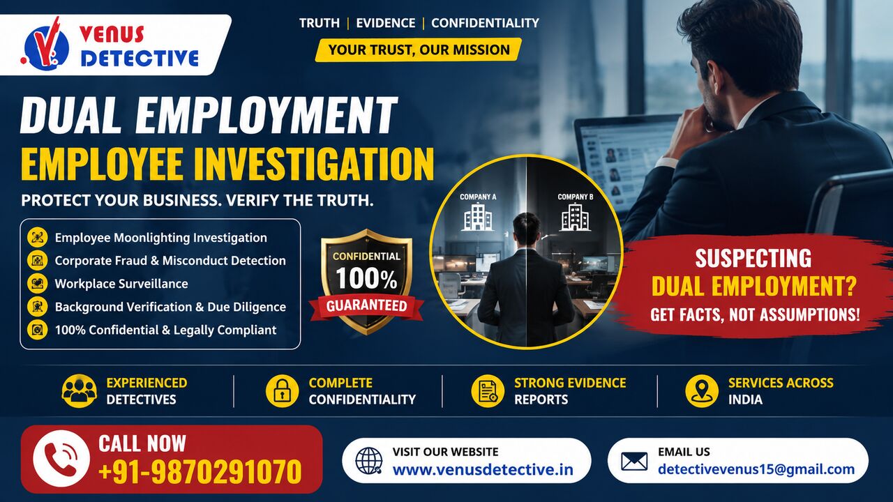 New Delhi, Legal, Dual Employment Employee Investigation In Delhi | Venus Detective Agency