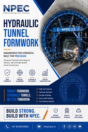 Kolkata, Construction, Buy Hydraulic Tunnel Formwork From NPEC