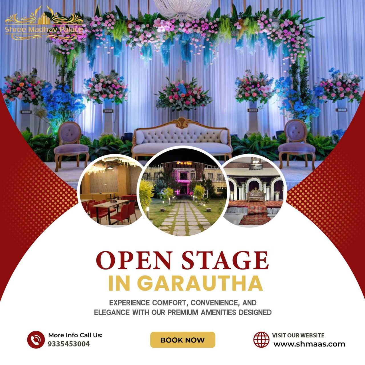 Lucknow, Restaurants, Open Stage In Garautha For Weddings & Events | Shree Madhav Palace