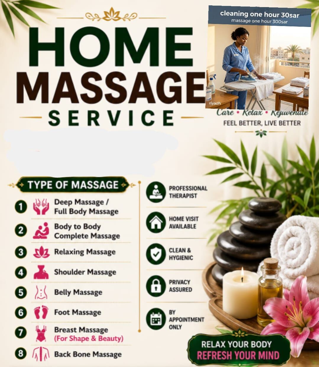 Olaya, Computer, We Offer Cleaning Services Hourly At 30sar Per Hour