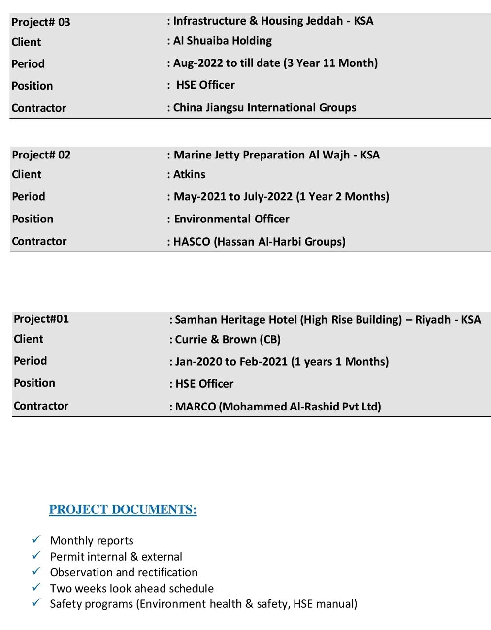 Riyadh, Job Seekers, Looking For A Job Opportunity - HSE - Safety Officer