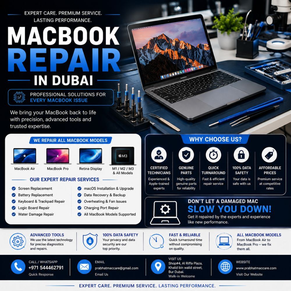 Dubai, Appliance Repair, Reliable MacBook Repair In Dubai With Complete Hardware & Software Support