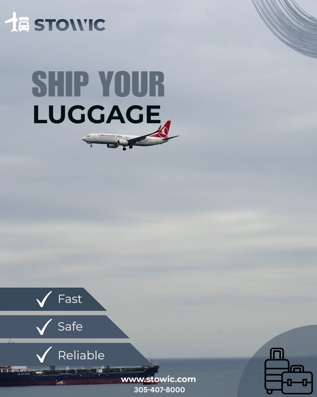Miami, Logistics, LUGGAGE SHIPPING | $40 DOOR-TO-DOOR