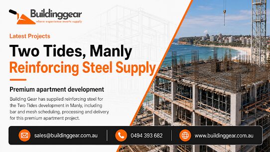 Sydney, Marketing, Reinforcing Steel Supply For Two Tides Manly | Sydney Construction Experts
