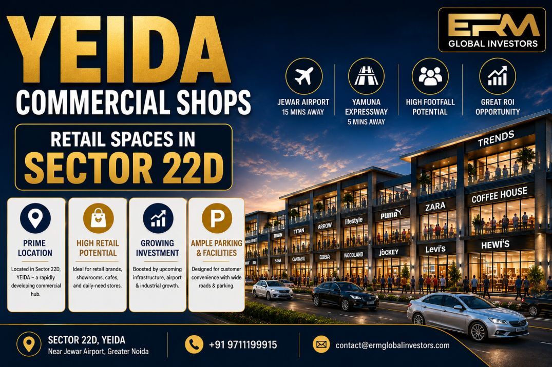 Noida, Commercial Plots, YEIDA Commercial Shops | Retail Spaces In Sector 22D