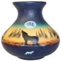 USD 20,  Wolf Themed Pottery & Handmade Art Pottery For Sale