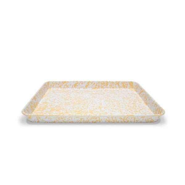 New York, Food, USD 49,  Yellow Marble Enamel Jelly Roll Pan | Rectangular Baking Tray
