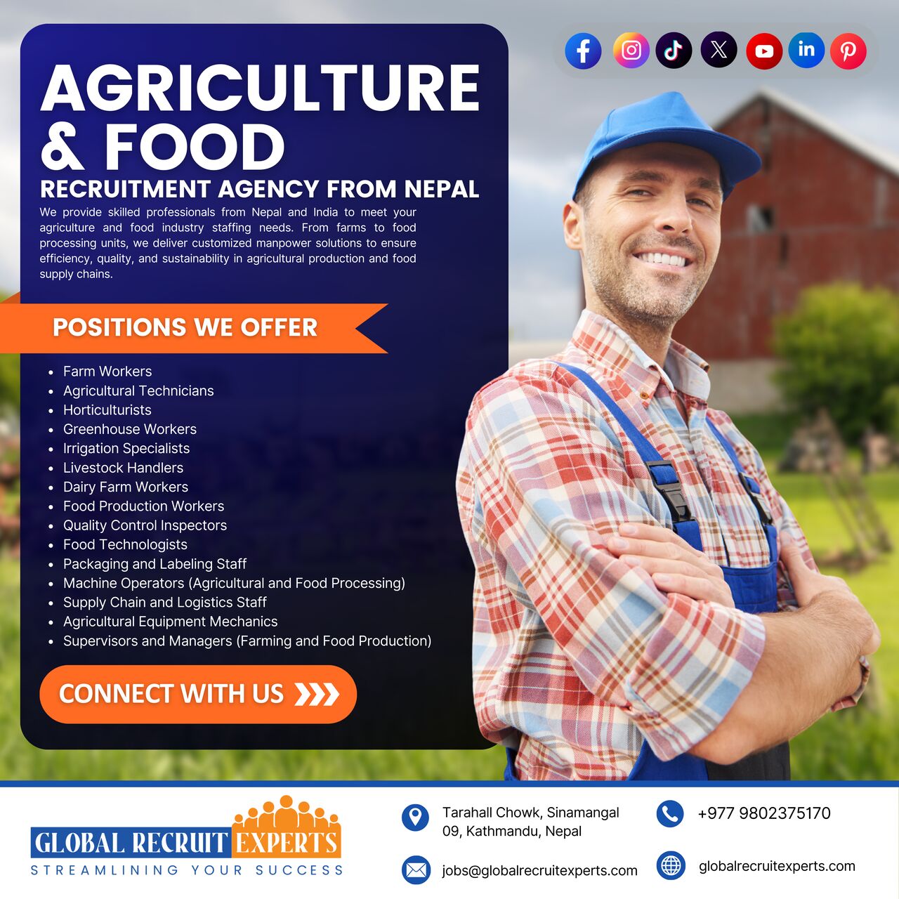 Kathmandu, Manpower, Agriculture And Food Recruitment Agency In Nepal