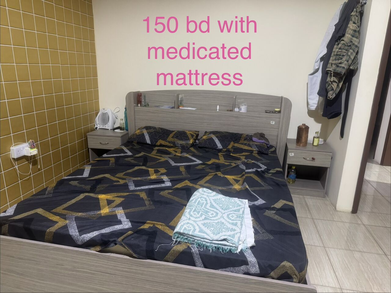 Mahooz, Furniture, BHD 130,  Bed With Medicated Mattress & Side Table