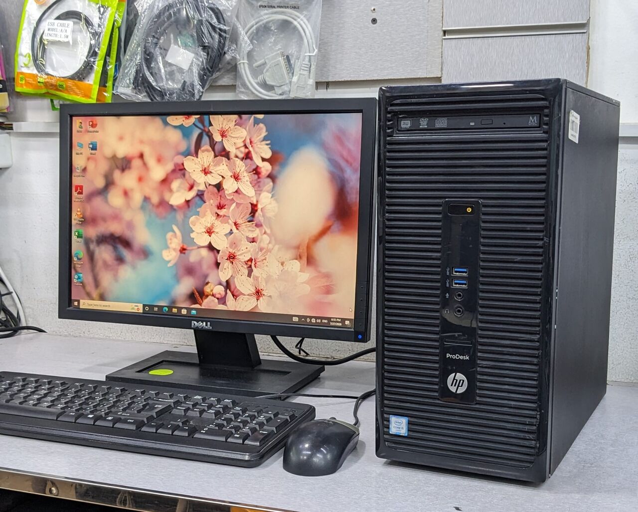 Manama, Computers, BHD 73,  HP Core I5 6th Gen PC 8GB RAM 120GB SSD + 500GB HDD 19" Monitor Computer Set Ready To Use