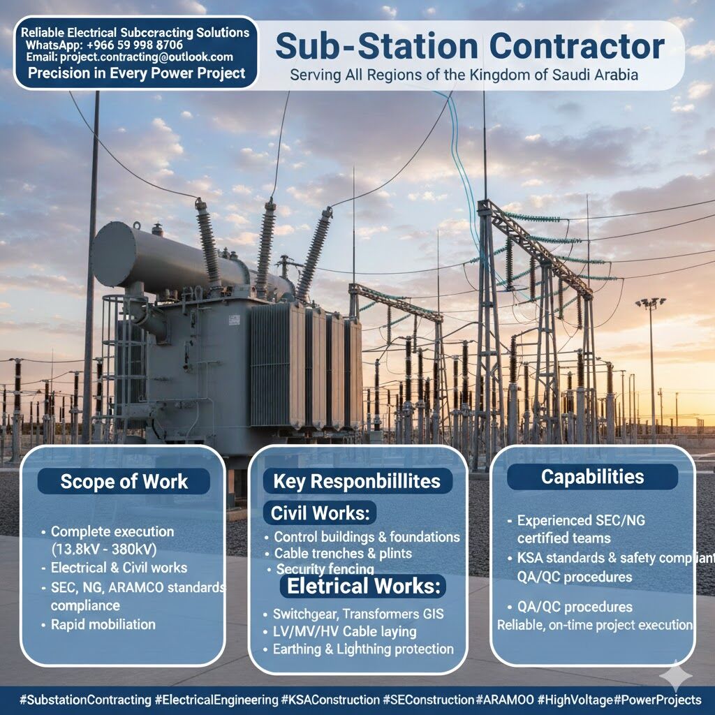 Riyadh, Construction, Electrical Subcontracting Solutions►-Trusted Powering Projects With Precision✅0599988706.