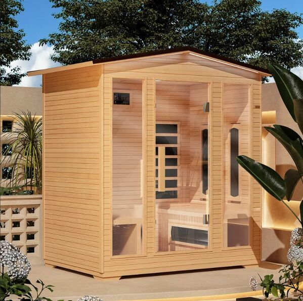 New York, Business, 4 Person Outdoor Infrared Sauna | Full Spectrum Sauna