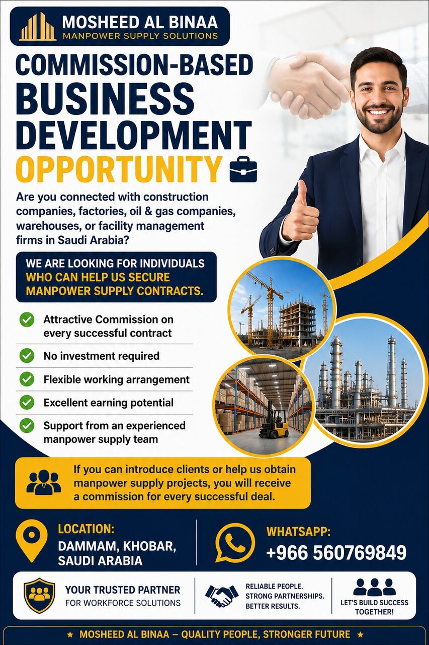 Dammam, Business Partners, Commission-Based Business Development Opportunity